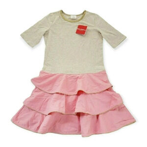 NWT Hanna Andersson Twirl Dress Lurex Trim 12 Girl